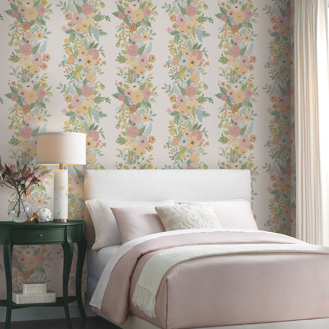 Rifle Paper Co Garden Party Trellis Wallpaper - Pastel Multi