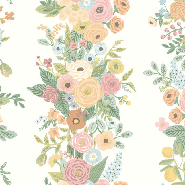 Rifle Paper Co Garden Party Trellis Wallpaper - Pastel Multi