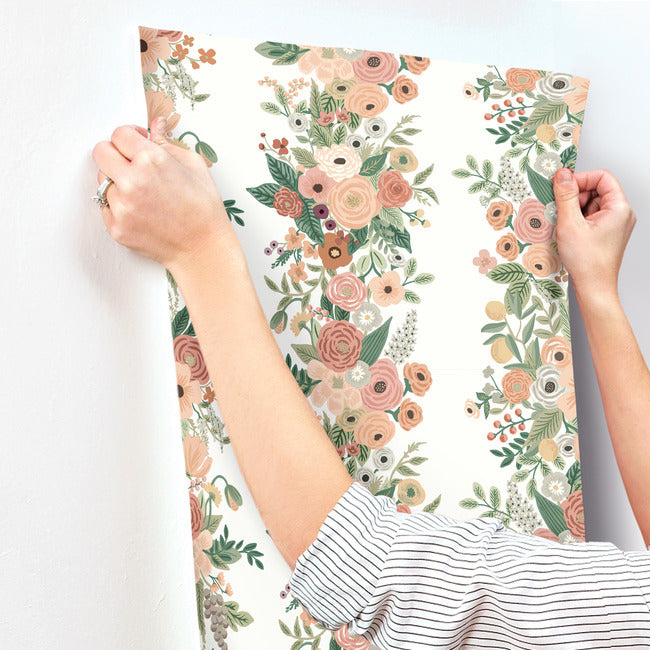Rifle Paper Co Garden Party Trellis Wallpaper - Burgundy Multi