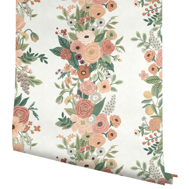 Rifle Paper Co Garden Party Trellis Wallpaper - Burgundy Multi
