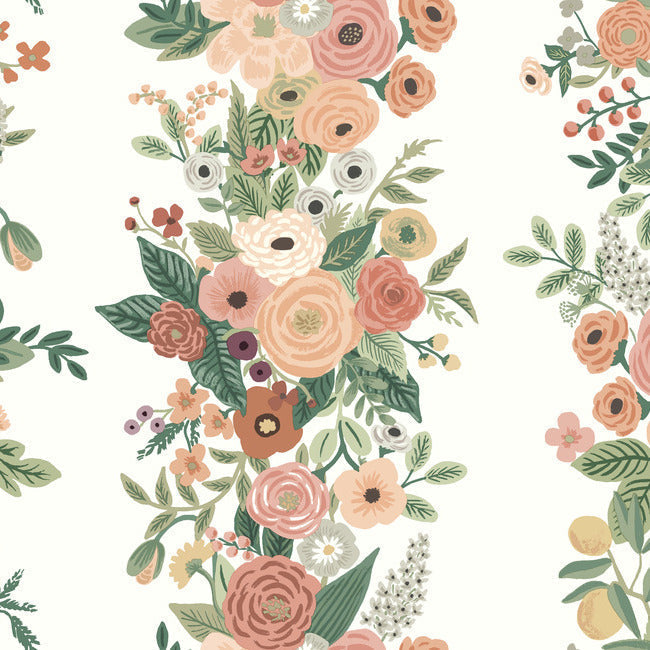Rifle Paper Co Garden Party Trellis Wallpaper - Burgundy Multi