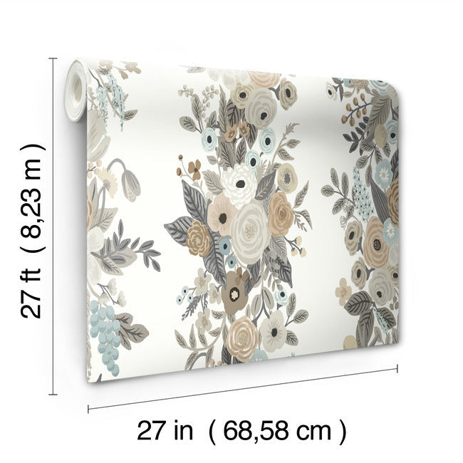 Rifle Paper Co Garden Party Trellis Wallpaper - Linen Multi