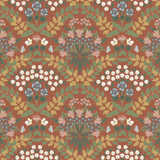 Rifle Paper Co Bramble Wallpaper - Rust