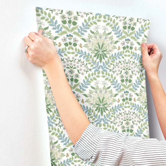 Rifle Paper Co Bramble Wallpaper - Blue & Green