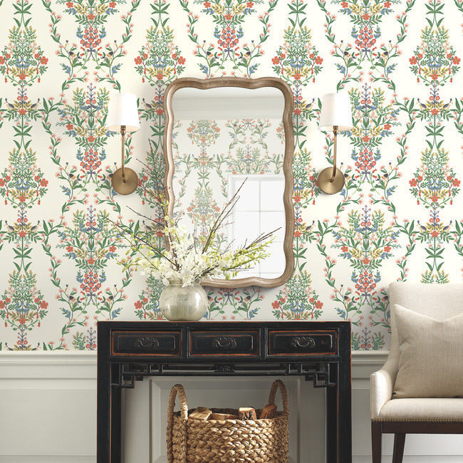 Rifle Paper Co Luxembourg Wallpaper - White Multi