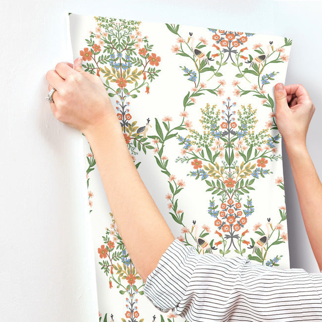Rifle Paper Co Luxembourg Wallpaper - White Multi