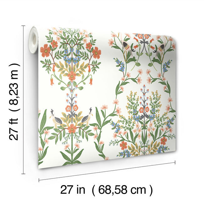 Rifle Paper Co Luxembourg Wallpaper - White Multi