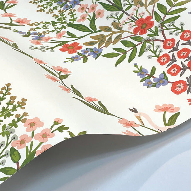 Rifle Paper Co Luxembourg Wallpaper - White Multi