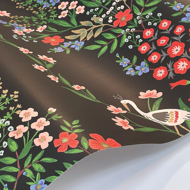 Rifle Paper Co Luxembourg Wallpaper - Black Multi
