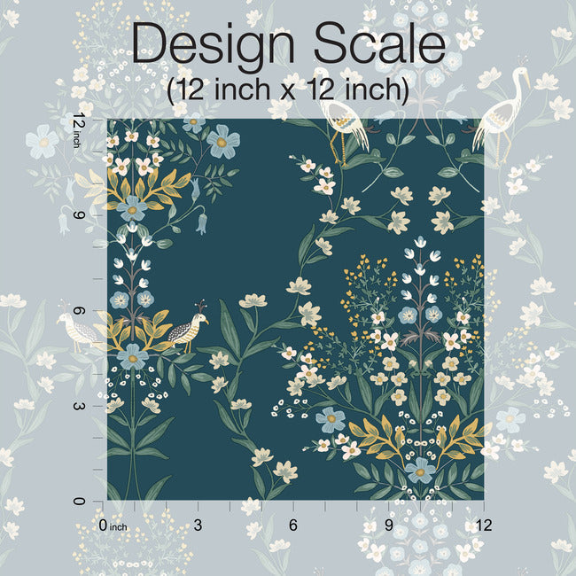 Rifle Paper Co Luxembourg Wallpaper - Teal