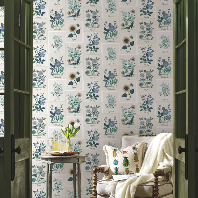 Rifle Paper Co Botanical Prints Wallpaper - Indigo