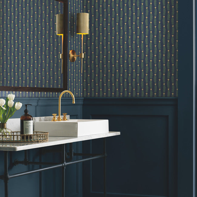 Rifle Paper Co Eden Wallpaper - Navy