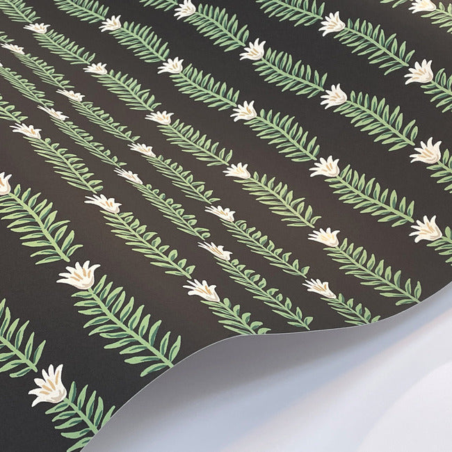Rifle Paper Co Eden Wallpaper - Black
