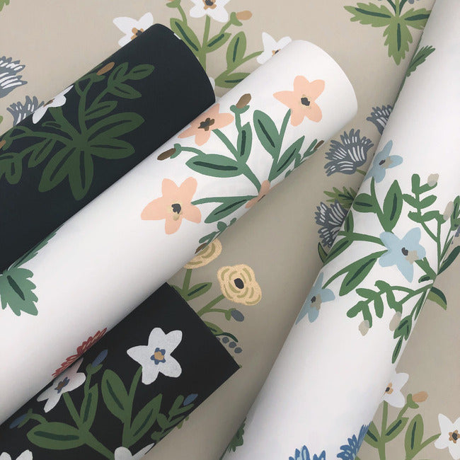 Rifle Paper Co Mughal Rose Wallpaper - White