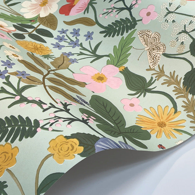 Rifle Paper Co Strawberry Fields Wallpaper - Mint