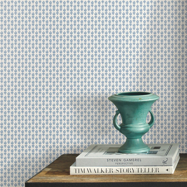 Rifle Paper Co Petal Wallpaper - White & Blue