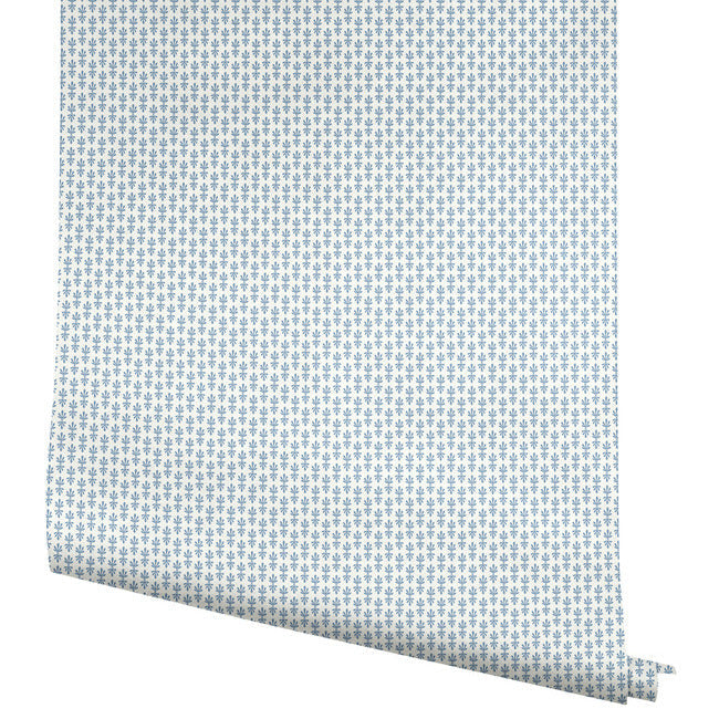 Rifle Paper Co Petal Wallpaper - White & Blue