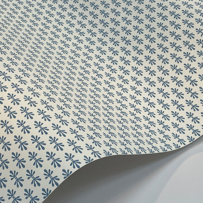 Rifle Paper Co Petal Wallpaper - White & Blue