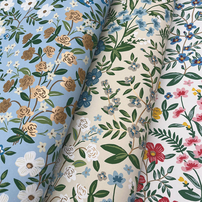 Rifle Paper Co Wildwood Garden Wallpaper - Blue