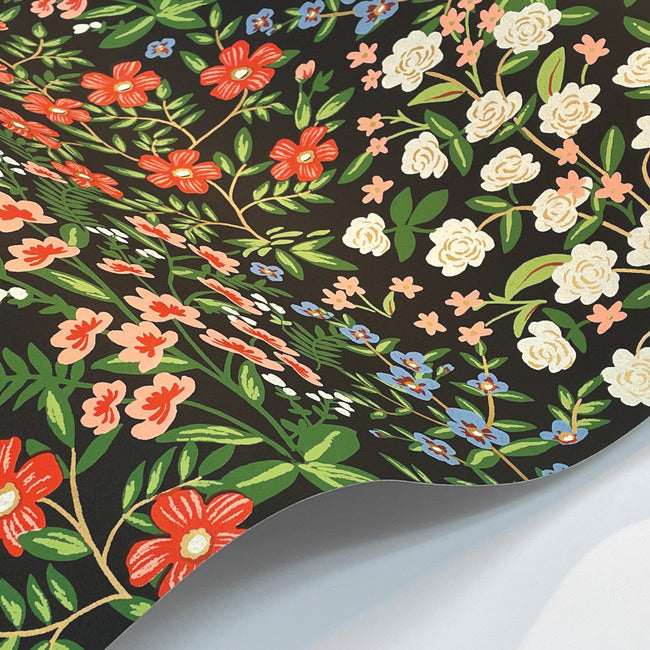 Rifle Paper Co Wildwood Garden Wallpaper - Black