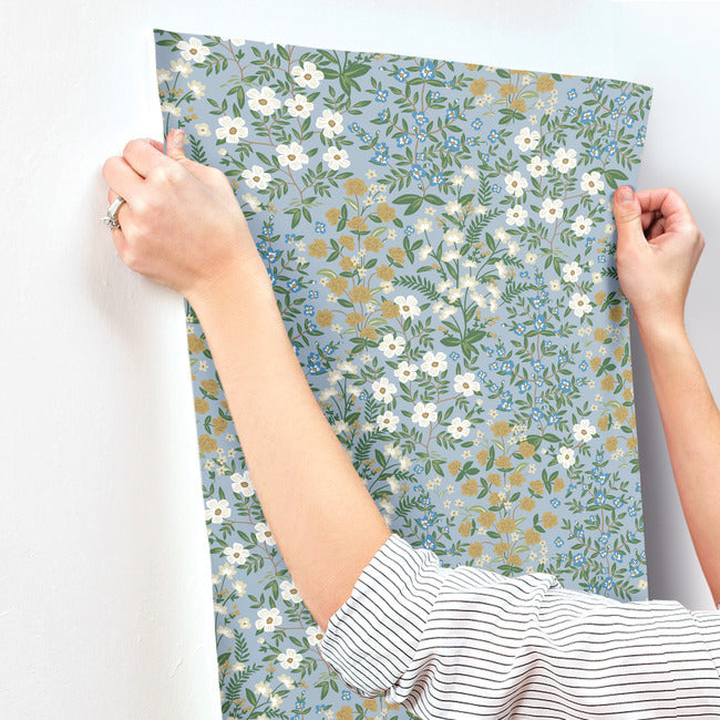 Rifle Paper Co Wildwood Garden Wallpaper - Blue