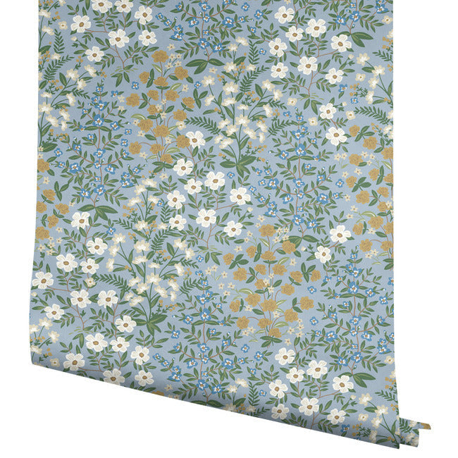 Rifle Paper Co Wildwood Garden Wallpaper - Blue