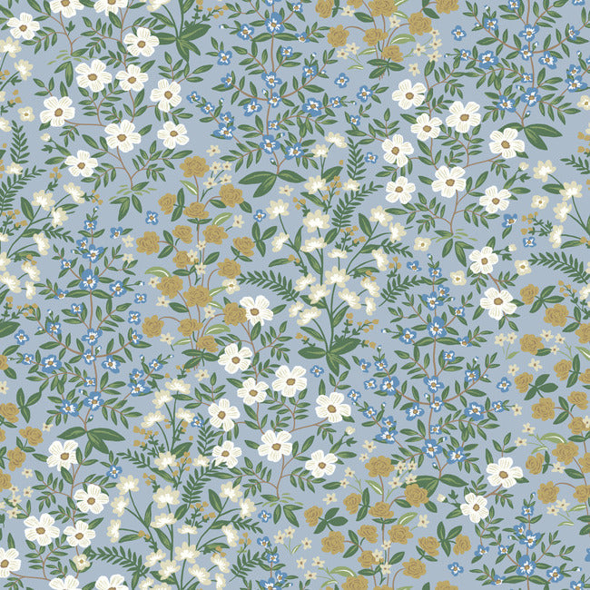 Rifle Paper Co Wildwood Garden Wallpaper - Blue