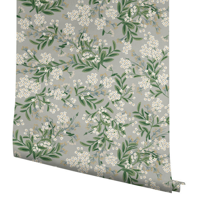 Rifle Paper Co Cornflower Wallpaper - Grey