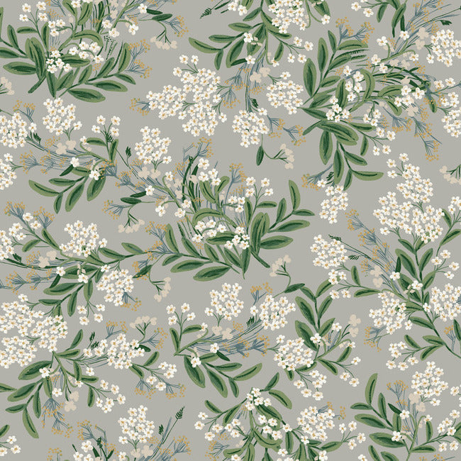 Rifle Paper Co Cornflower Wallpaper - Grey