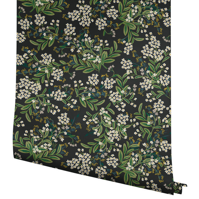 Rifle Paper Co Cornflower Wallpaper - Black