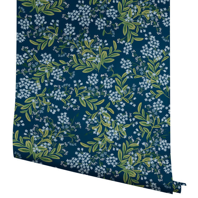 Rifle Paper Co Cornflower Wallpaper - Navy