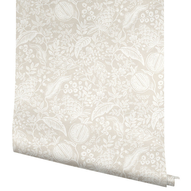 Rifle Paper Co Pomegranate Wallpaper - Beige & White