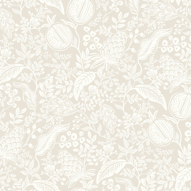 Rifle Paper Co Pomegranate Wallpaper - Beige & White