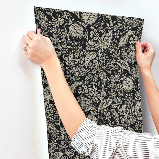 Rifle Paper Co Pomegranate Wallpaper - Black & Linen