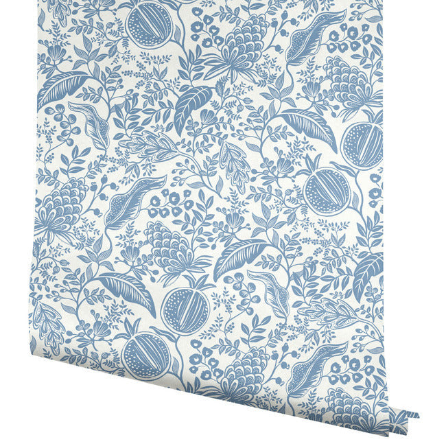 Rifle Paper Co Pomegranate Wallpaper - White & Blue