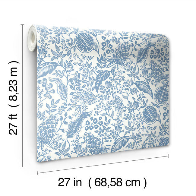 Rifle Paper Co Pomegranate Wallpaper - White & Blue