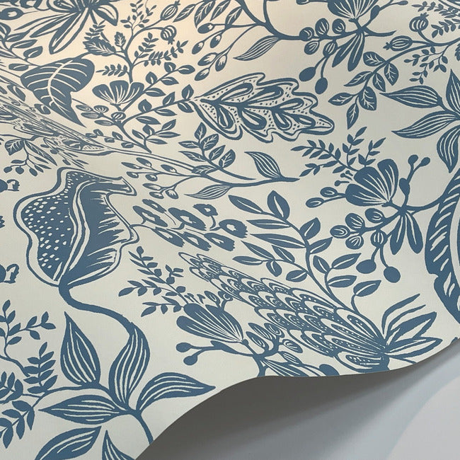 Rifle Paper Co Pomegranate Wallpaper - White & Blue