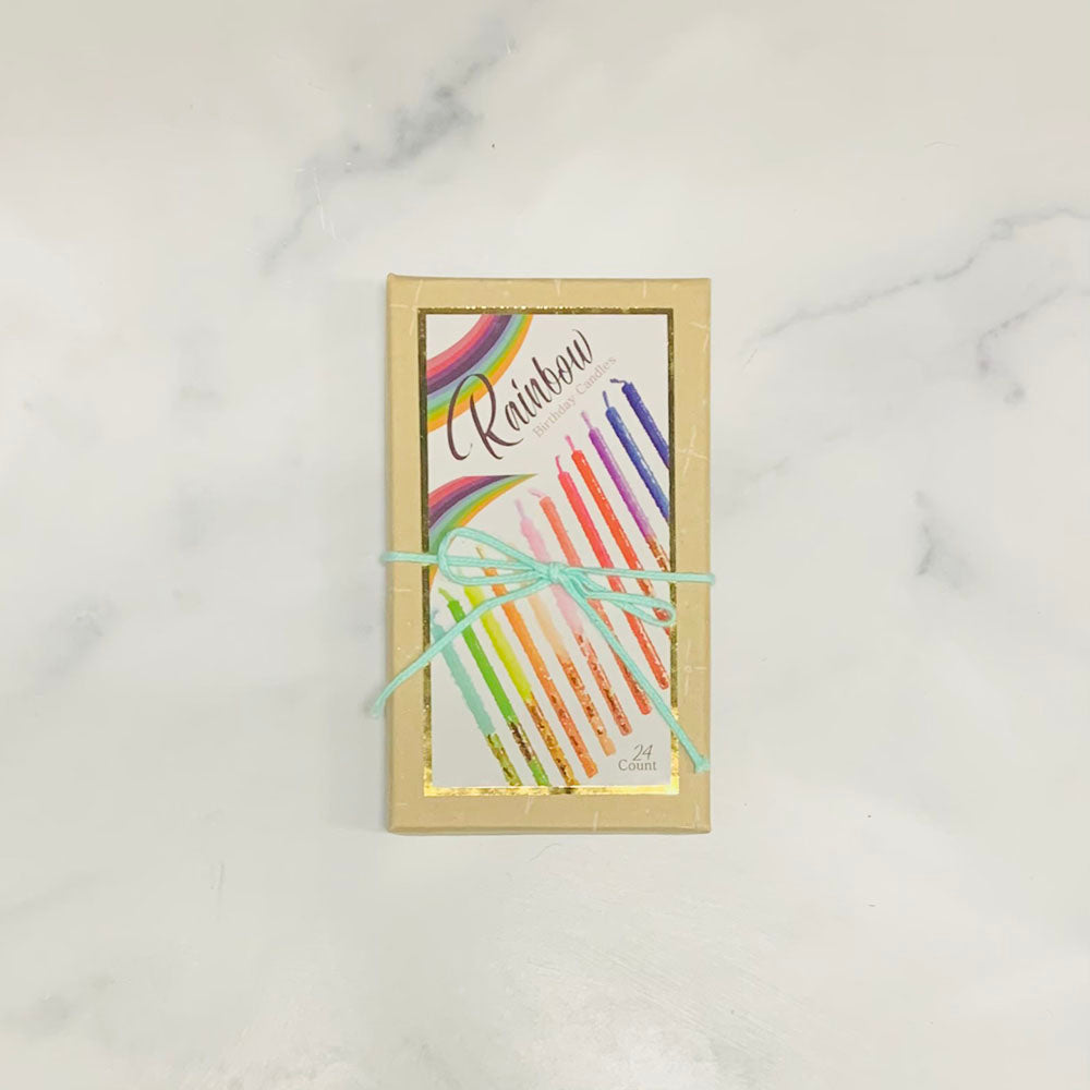 Rainbow Birthday Candles - Set of 24