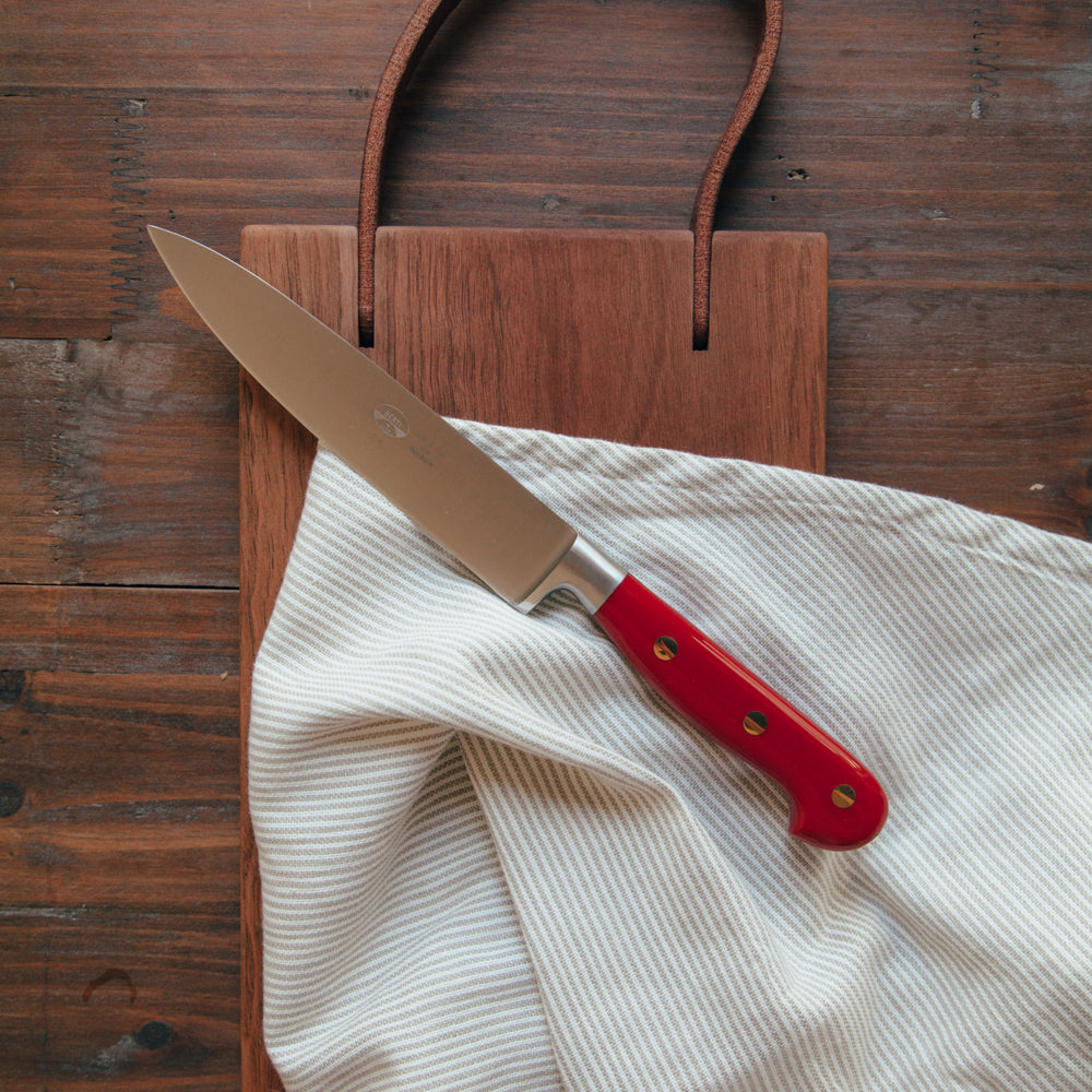 Chef's Knife Red Handle Forgiato Insieme Berti 