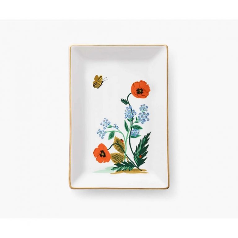 Rifle Paper Co Catchall Tray - Poppy Botanical