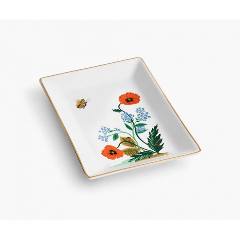 Rifle Paper Co Catchall Tray - Poppy Botanical