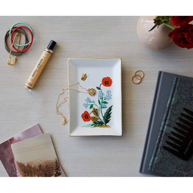 Rifle Paper Co Catchall Tray - Poppy Botanical