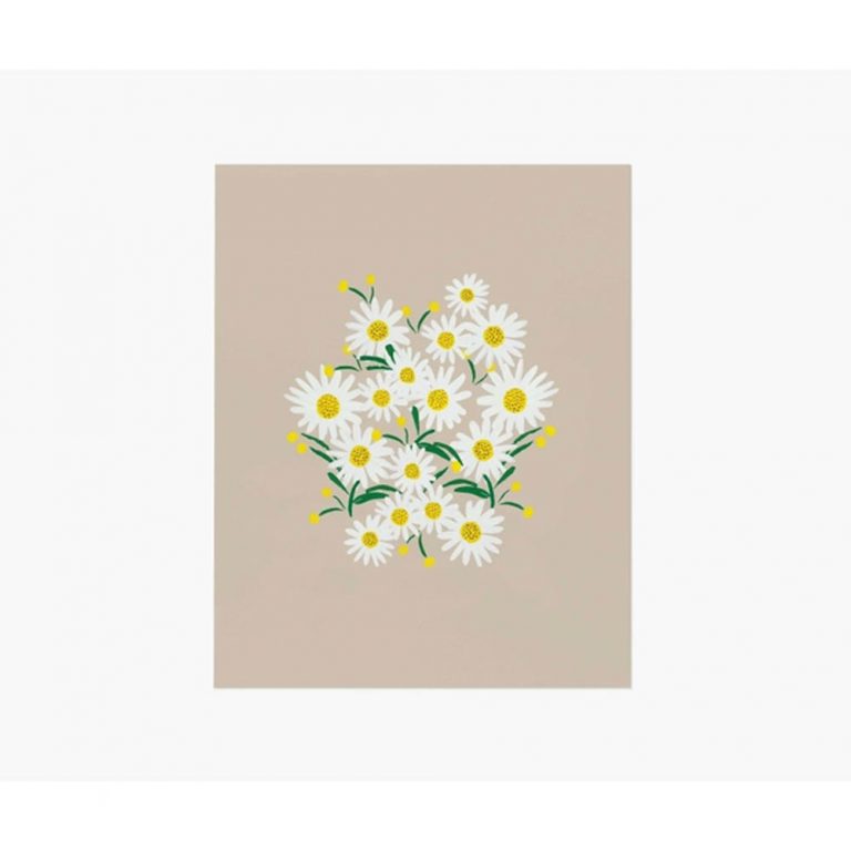 Rifle Paper Co 8x10 Art Print - Daisies Khaki