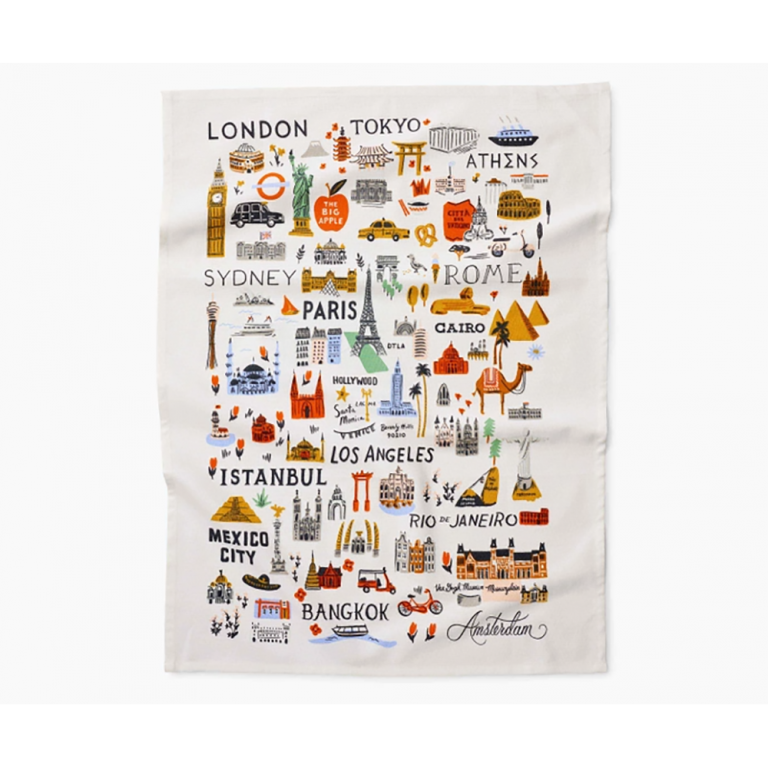 Rifle Paper Co Tea Towel - Bon Voyage