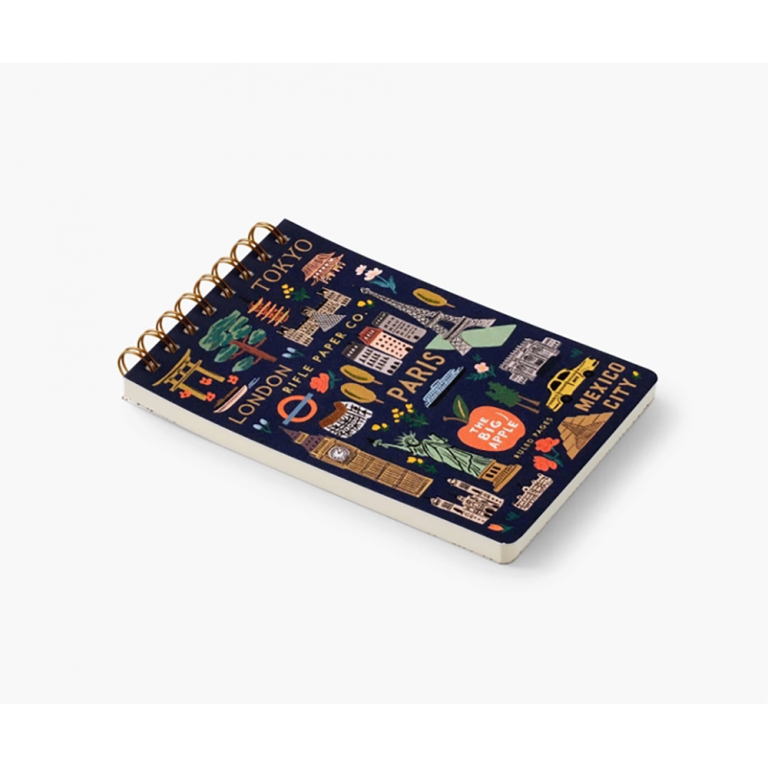 Rifle Paper Co Small Top Spiral Notebook - Bon Voyage