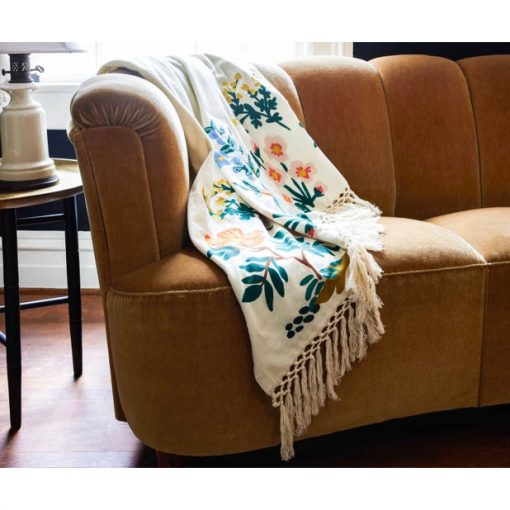 DISCONTINUED - Rifle Paper Co x Loloi Wildwood Throw Blanket (Set of 2)