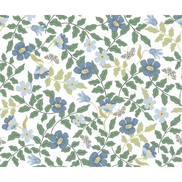 Rifle Paper Co Primrose Peel & Stick Wallpaper - Blue & Cream
