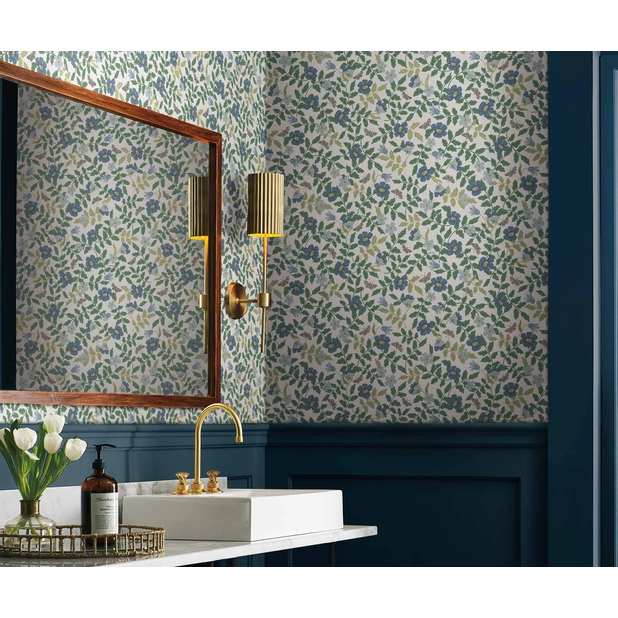 Rifle Paper Co Primrose Peel & Stick Wallpaper - Blue & Cream