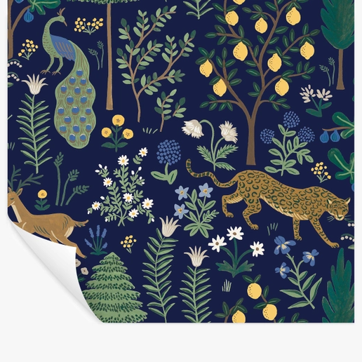 Rifle Paper Co Menagerie Peel & Stick Wallpaper - Navy