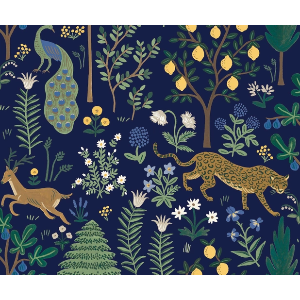 Rifle Paper Co Menagerie Peel & Stick Wallpaper - Navy